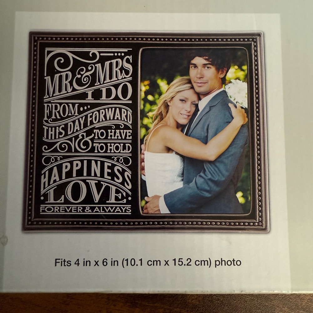 Bed Bath Beyond I‎ Do Chalkboard Frame Wedding Photo 4x6 Forever Always